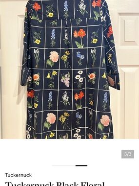 Tuckernuck navy Floral Grid Print Dress